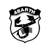 Abarth black and white logo