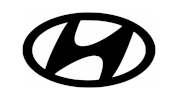 Hyundai black and white logo