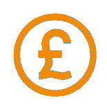 Pound Sign Icon in Orange